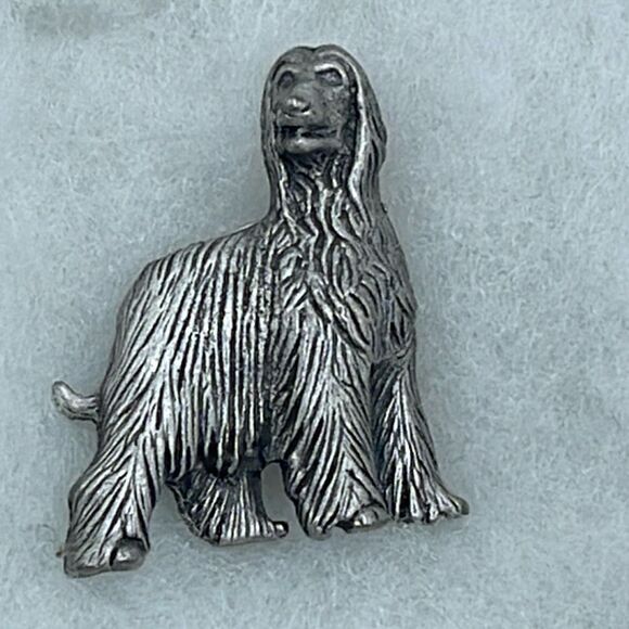 Vintage Afghan Hound pewter pin. - Picture 2 of 7